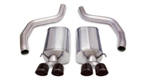 Chevrolet C6 Performance Exhaust - Rear - CORSA Performance - Sport Axle-Back Dual Rear Exit with Twin 4.0in. Black PVD Pro-Series Tips - Black - `06-`13